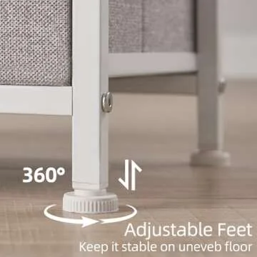 Somdot Narrow Dresser with 4 Drawers, Slim Storage Chest of Drawers with Removable Fabric Drawers for Closet Small Spaces Bathroom Bedroom Laundry, Ash Grey