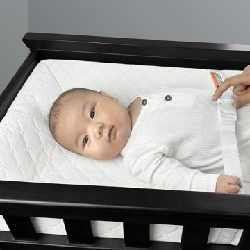 Summer by Ingenuity 4-Sided Changing Pad – Durable Quilted Changing Pad Made with Waterproof Material, Includes Infant Safety Belt with Quick-Release Buckle