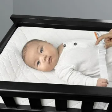 Summer by Ingenuity 4-Sided Changing Pad – Durable Quilted Changing Pad Made with Waterproof Material, Includes Infant Safety Belt with Quick-Release Buckle