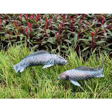 Elegant CLYB Koi Fish Statues for Garden Décor