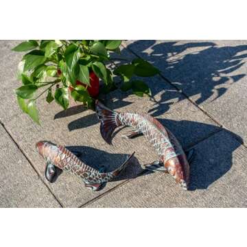 Elegant CLYB Koi Fish Statues for Garden Décor