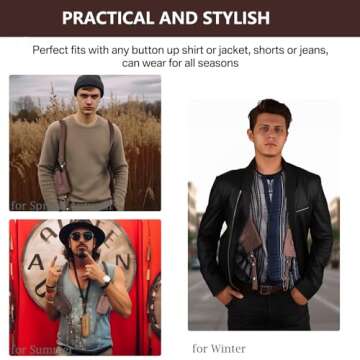 Anti-Theft Hidden Underarm Strap Wallet Phone Holster Bag Leisure PU Leather Shoulder Pouch Double Shoulder Pocket Sport Vest Outdoors (Coffee)