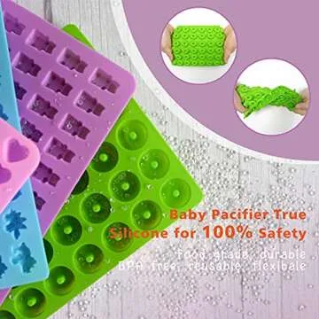 Gummy Bear Molds Silicone Set for Kids with Storage Box