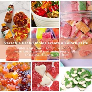 Gummy Bear Molds Silicone Set for Kids with Storage Box