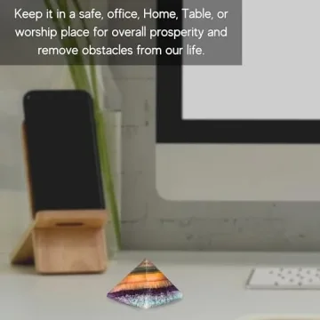 Amazing Gemstone Fluorite Pyramid Crystal Healing Stone