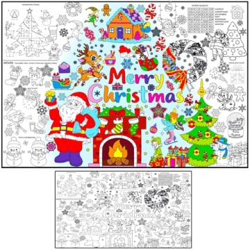 Xmas Giant Coloring Poster for Classroom Activities - Large Coloring Posters Christmas Decorations f...