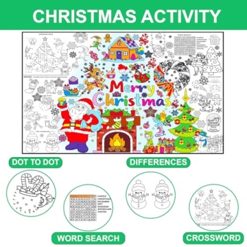 Xmas Giant Coloring Poster for Kids and Adults Activities