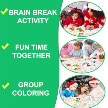 Xmas Giant Coloring Poster for Kids and Adults Activities