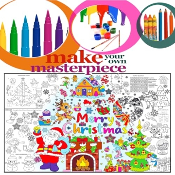 Xmas Giant Coloring Poster for Kids and Adults Activities