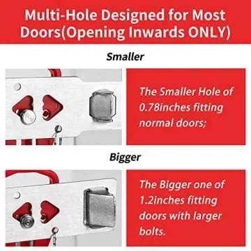 Portable Door Lock - Essential Extra Security for Home, Hotel, Travel and Safety