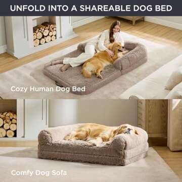 Bedsure Foldable Human Dog Bed - Ultimate Comfort for Everyone