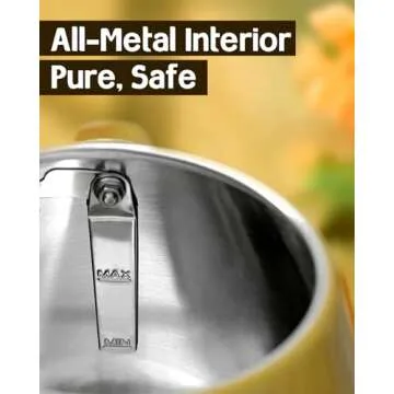 Hazel Quinn X Eduardo Recife Collaboration Electric Retro Tea Kettle with Thermometer - 1.7 Litres / 57.5 Ounces, All Stainless Steel, Fast Boiling 1200W, Cordless, BPA-free, Automatic Shut-Off