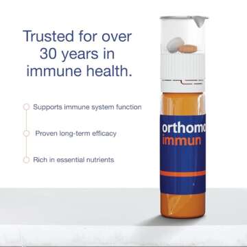 Orthomol Immun Vial, Immune Support Supplement,Capsule 30-Day Supply, Vitamins A, B, C, D, E, Zinc, Iodine