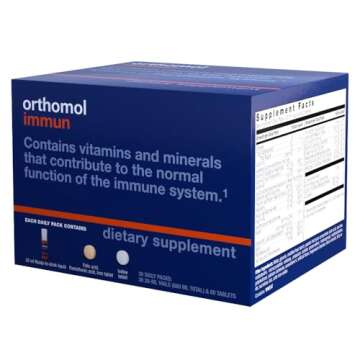 Orthomol Immun Vial, Immune Support Supplement,Capsule 30-Day Supply, Vitamins A, B, C, D, E, Zinc, Iodine