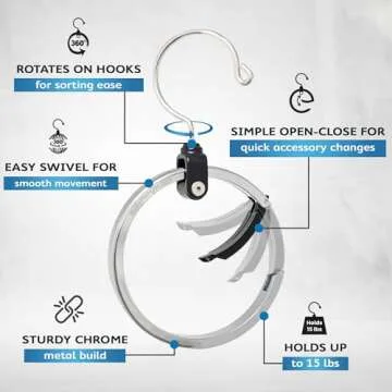 ROLLY HANGER Multipurpose Closet Organizer for Accessories