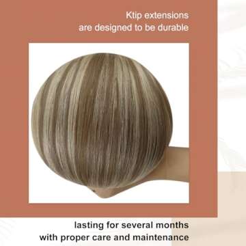 Real Human Hair Ktip Extensions - 22 Inch Balayage Look