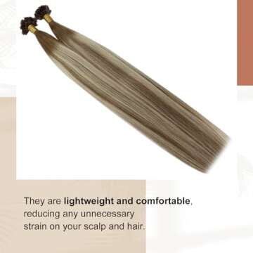 Real Human Hair Ktip Extensions - 22 Inch Balayage Look