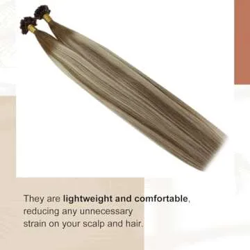 Real Human Hair Ktip Extensions - 22 Inch Balayage Look