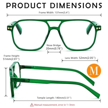 Shop FEISEDY Retro Aviator Reading Glasses - Blue Light Protection