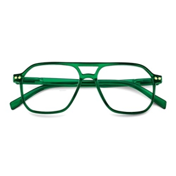 Shop FEISEDY Retro Aviator Reading Glasses - Blue Light Protection