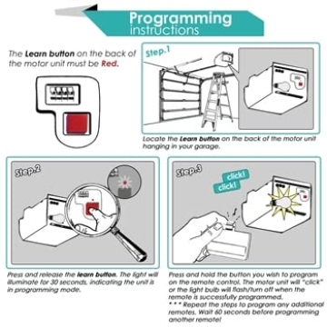 2 Garage Door Remote for Easy Sears Craftsman Control