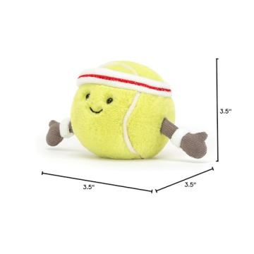 Jellycat Amuseables Tennis Ball Plush Toy for Sports Fans