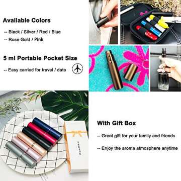 YEEJOK Refillable Perfume Atomizer for Travel Use