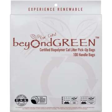 beyondGREEN Eco-Friendly Cat Litter Waste Bags - 100 Count