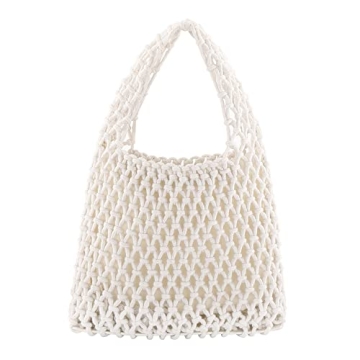 Ayliss Women Mini Clutch Handbag - Stylish Cotton Crochet Beach Purse