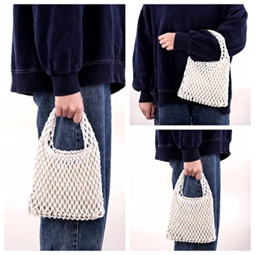 Ayliss Women Mini Clutch Handbag Cotton Crochet Beach Purse