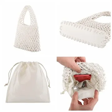 Ayliss Women Mini Clutch Handbag Cotton Crochet Beach Purse