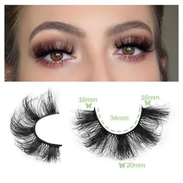 Mink Lashes Fluffy 20 MM Thick D Curl False Eyelashes Dramatic Long Strip Lashes Pack 6D Curly Wispy Full Fake Eyelashes That Look Like Extension by Goddvenus
