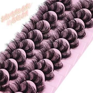 Mink Lashes Fluffy 20 MM Thick D Curl False Eyelashes Dramatic Long Strip Lashes Pack 6D Curly Wispy Full Fake Eyelashes That Look Like Extension by Goddvenus