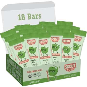 Skout Organic Apple Pie Kids Snack Bars (18 Pack) | Organic Kids Snack Bars | School Snacks & Lunch ...