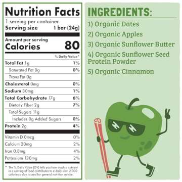 Skout Organic Apple Pie Kids Snack Bars 18 Pack