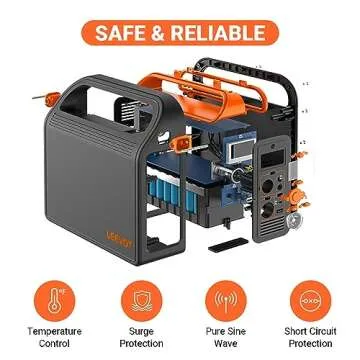 Portable Power Station 300W 288Wh Solar Generator With 60W USB-C PD Output 110V Pure Sine Wave AC Outlet Backup Lithium Battery Pack Fast Charge Protable Generator For Camping Outdoor Home