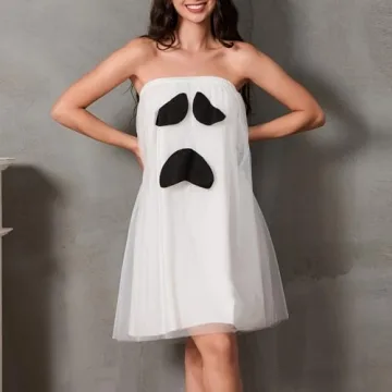 SOLILOQUY Women's Halloween Ghost Costume Dress Cosplay