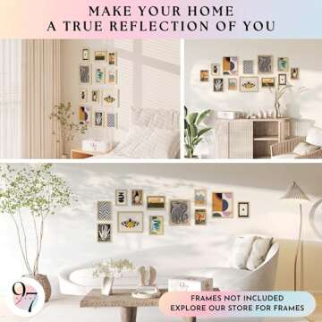 97 Decor Vintage Eclectic Wall Art Collage - Maximalist Decor Modern Art Prints For Wall Decor, Eclectic Home Decor Aesthetic, Cool Funky Decor Retro Bauhaus Posters Set For Dorm Bedroom (Unframed)