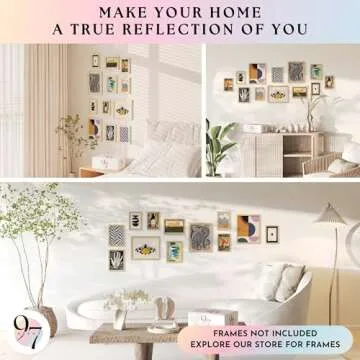 97 Decor Vintage Eclectic Wall Art Collage - Maximalist Decor Modern Art Prints For Wall Decor, Eclectic Home Decor Aesthetic, Cool Funky Decor Retro Bauhaus Posters Set For Dorm Bedroom (Unframed)