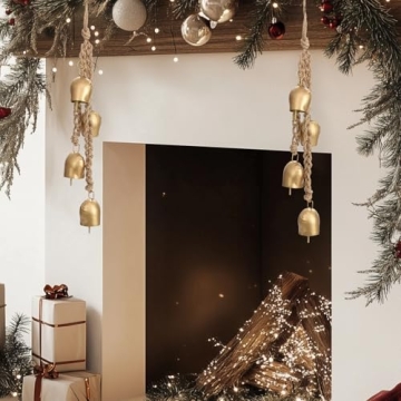 Vintage Christmas Bells Decorative 2 Pack