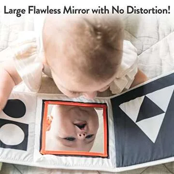 Spiggly Infant Toys 0-6 Months – Baby Mirror Tummy Time Toys – Sensory Books for Babies – Touc...