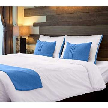 Utopia Bedding Bed Pillows for Sleeping Queen Size (Blue), Set of 2, Cooling Hotel Quality, Gusseted Pillow for Back, Stomach or Side Sleepers