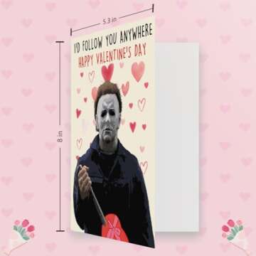 OJsensai Michael Myers Valentines Day Card, Horror Killer Valentine’s Day Gifts for Him Her, Scary...
