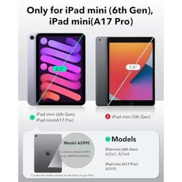 ESR for iPad Mini 7 A17 Pro Case - Slim Magnetic Protection with Pencil Holder