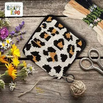 CRAFTILOO Needlepoint Sewing Kit - DIY Embroidery Set