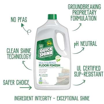 Quick Shine Multi Surface Floor Finish 64oz | Cleaner & Polish to use on Hardwood, Laminate, Luxury ...