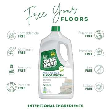 Quick Shine Multi Surface Floor Finish 64oz | Cleaner & Polish to use on Hardwood, Laminate, Luxury Vinyl Plank LVT, Tile & Stone | Safer Choice w/Clean Shine Technology | Shine-Protect-Refresh