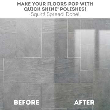 Quick Shine Multi Surface Floor Finish 64oz | Cleaner & Polish to use on Hardwood, Laminate, Luxury Vinyl Plank LVT, Tile & Stone | Safer Choice w/Clean Shine Technology | Shine-Protect-Refresh