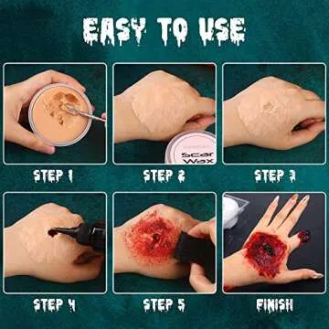 BOBISUKA SFX Halloween Makeup Kit for All Ages and Occasions