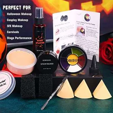 BOBISUKA SFX Halloween Makeup Kit for All Ages and Occasions